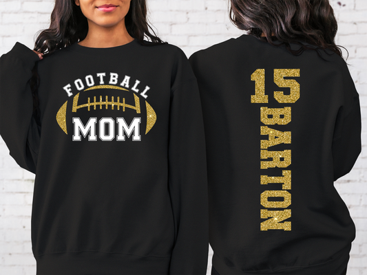 Lofaris Customized Nick Name Football Mom Sport Sweatshirt