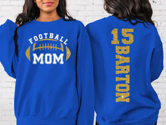 Lofaris Customized Nick Name Football Mom Sport Sweatshirt