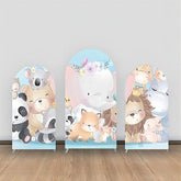 Lofaris Cute Animals Blue Birthday Party Arch Backdrop Kit