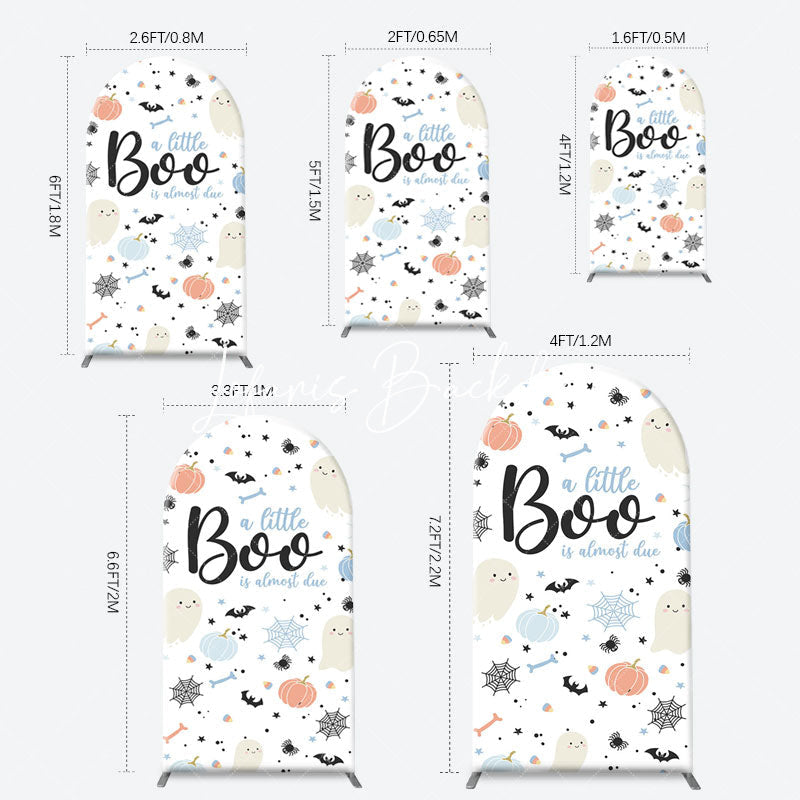 Lofaris Cute Boo Cobweb Arch Halloween Baby Shower Backdrop