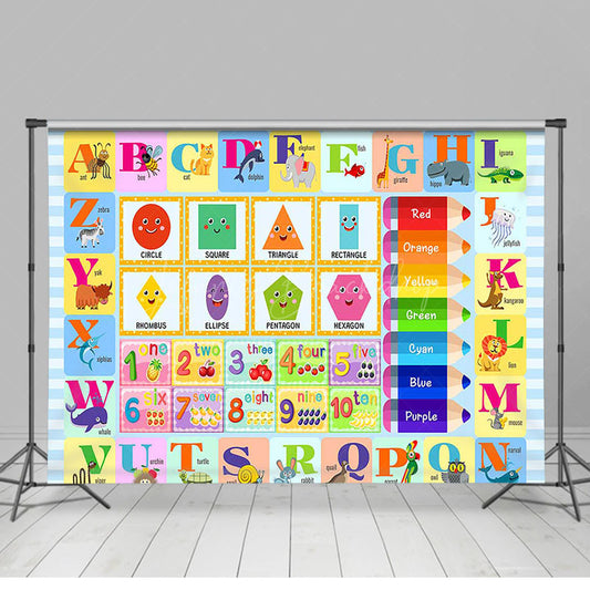 Lofaris Cute Children Educational Back To School Backdrop