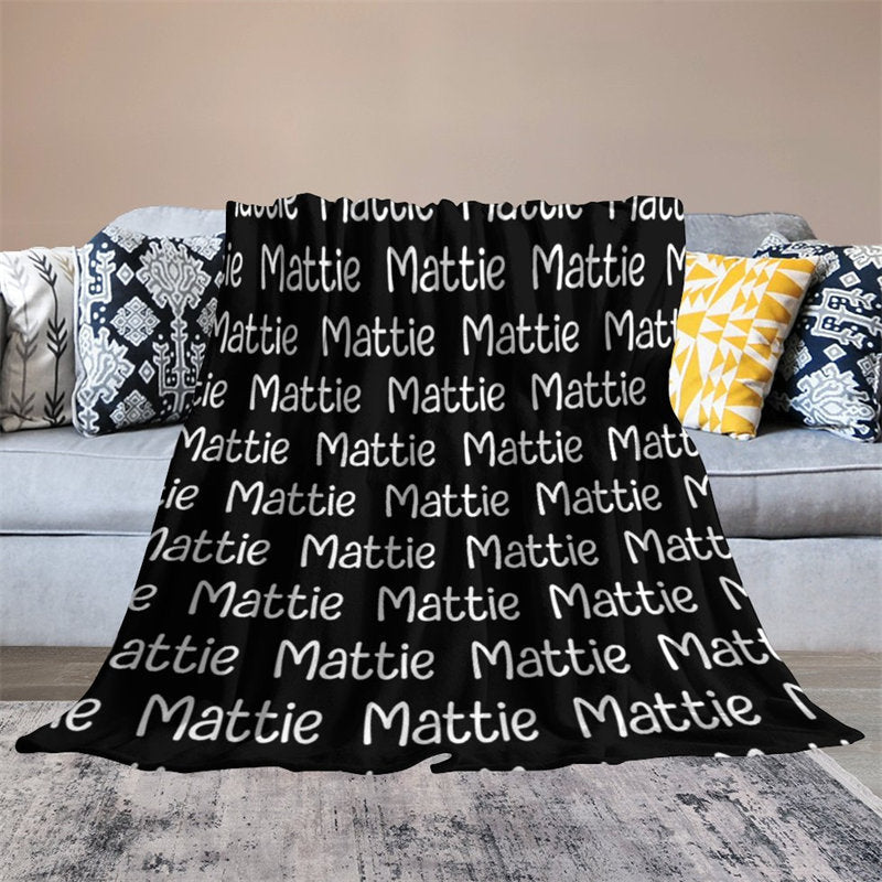 Lofaris Cute Design Customized Name Blanket For Family Gift