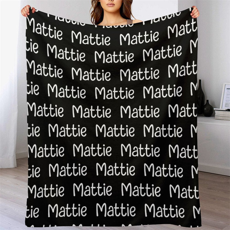 Lofaris Cute Design Customized Name Blanket For Family Gift