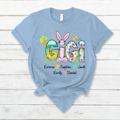 Lofaris Cute Gigi Easter Bunny Mimi And Grandkids T-Shirt