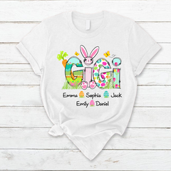 Lofaris Cute Gigi Easter Bunny Mimi And Grandkids T-Shirt