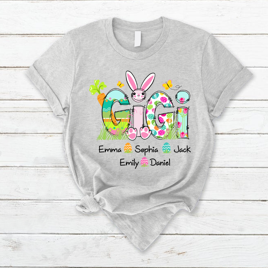 Lofaris Cute Gigi Easter Bunny Mimi And Grandkids T-Shirt