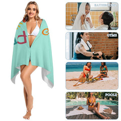 Lofaris Cute Peace Love Sunshine Custom Name Beach Towel