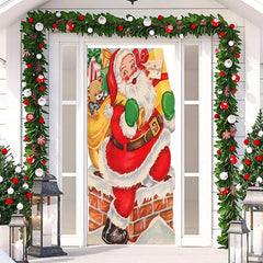 Lofaris Cute Santa Presents Baggage Christmas Door Cover