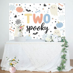 Lofaris Cute Spooky Boo Halloween Boy 2nd Birthday Backdrop