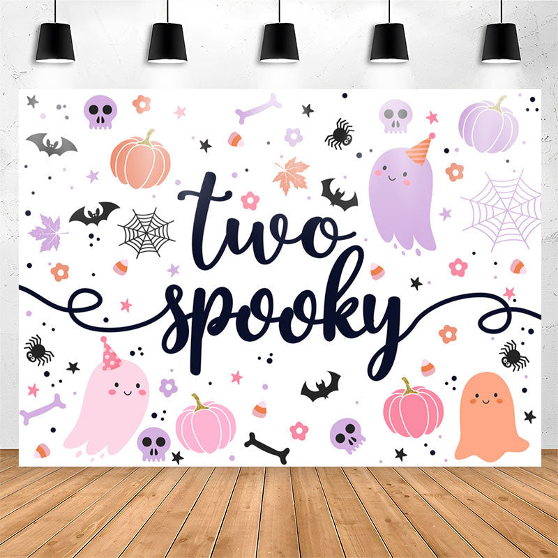 Lofaris Cute Spooky Halloween Ghost 2nd Birthday Backdrop