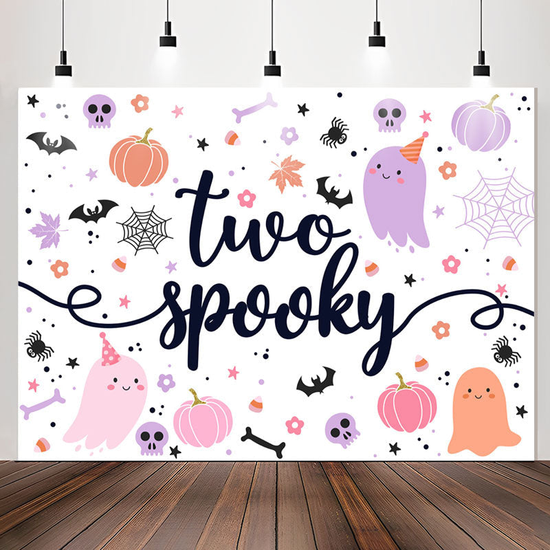 Lofaris Cute Spooky Halloween Ghost 2nd Birthday Backdrop