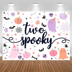 Lofaris Cute Spooky Halloween Ghost 2nd Birthday Backdrop