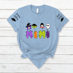 Lofaris Cute Spooky Mimi And Kids Custom Name T - Shirt