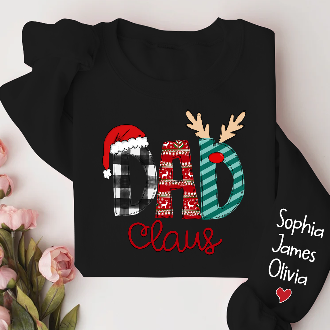 Lofaris Dad Claus Merry Christmas Custom Name Sweatshirt