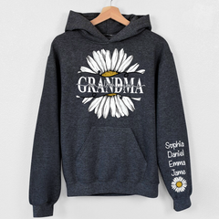 Lofaris Daisy Grandma We Love You Custom Name Gift Hoodie