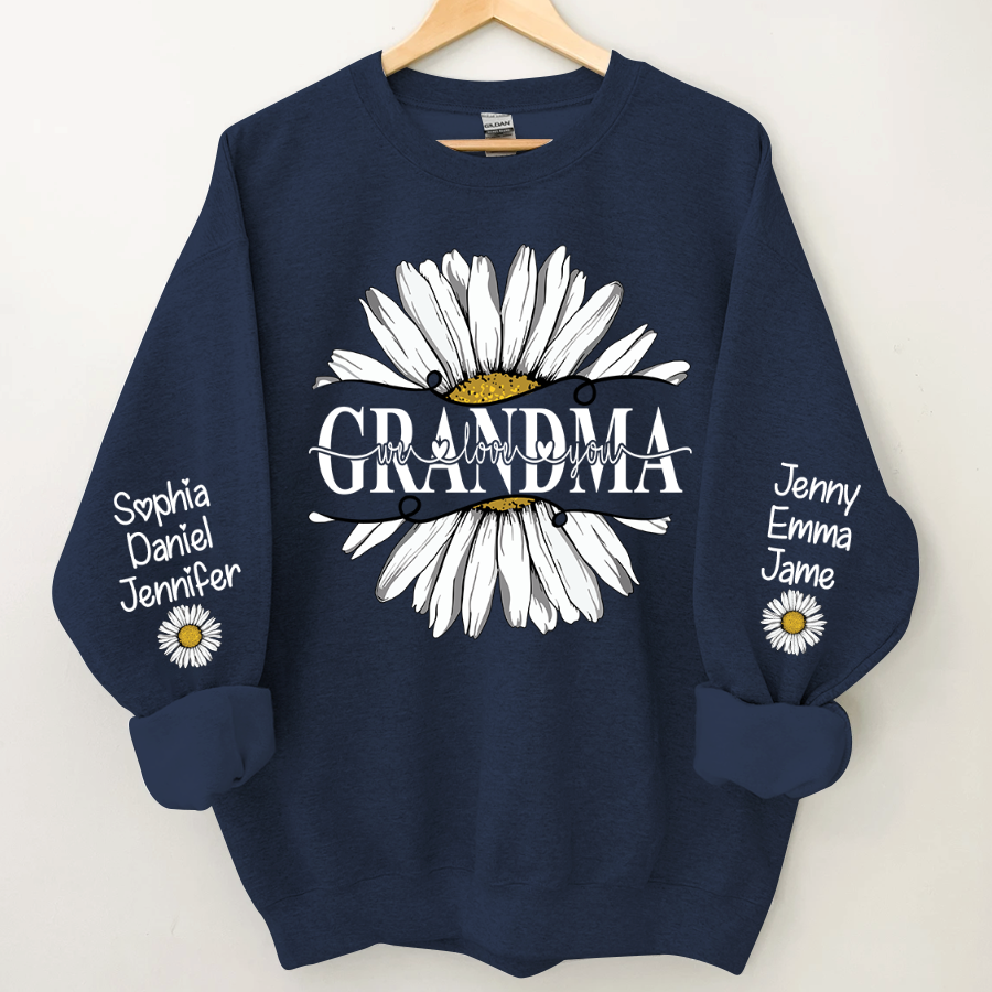 Lofaris Daisy Grandma We Love You Customized Sweatshirt