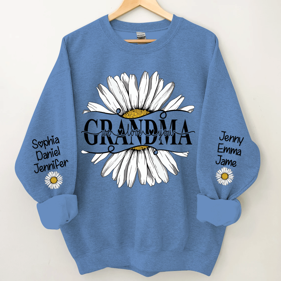 Lofaris Daisy Grandma We Love You Customized Sweatshirt