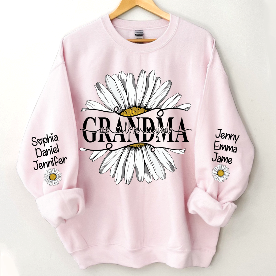 Lofaris Daisy Grandma We Love You Customized Sweatshirt