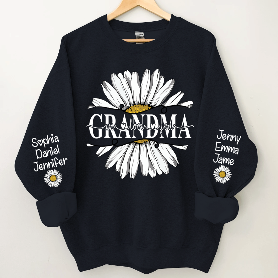 Lofaris Daisy Grandma We Love You Customized Sweatshirt