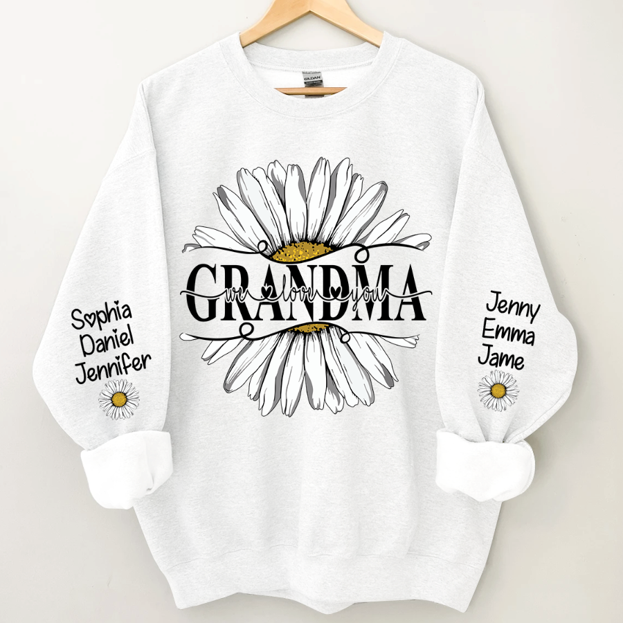 Lofaris Daisy Grandma We Love You Customized Sweatshirt