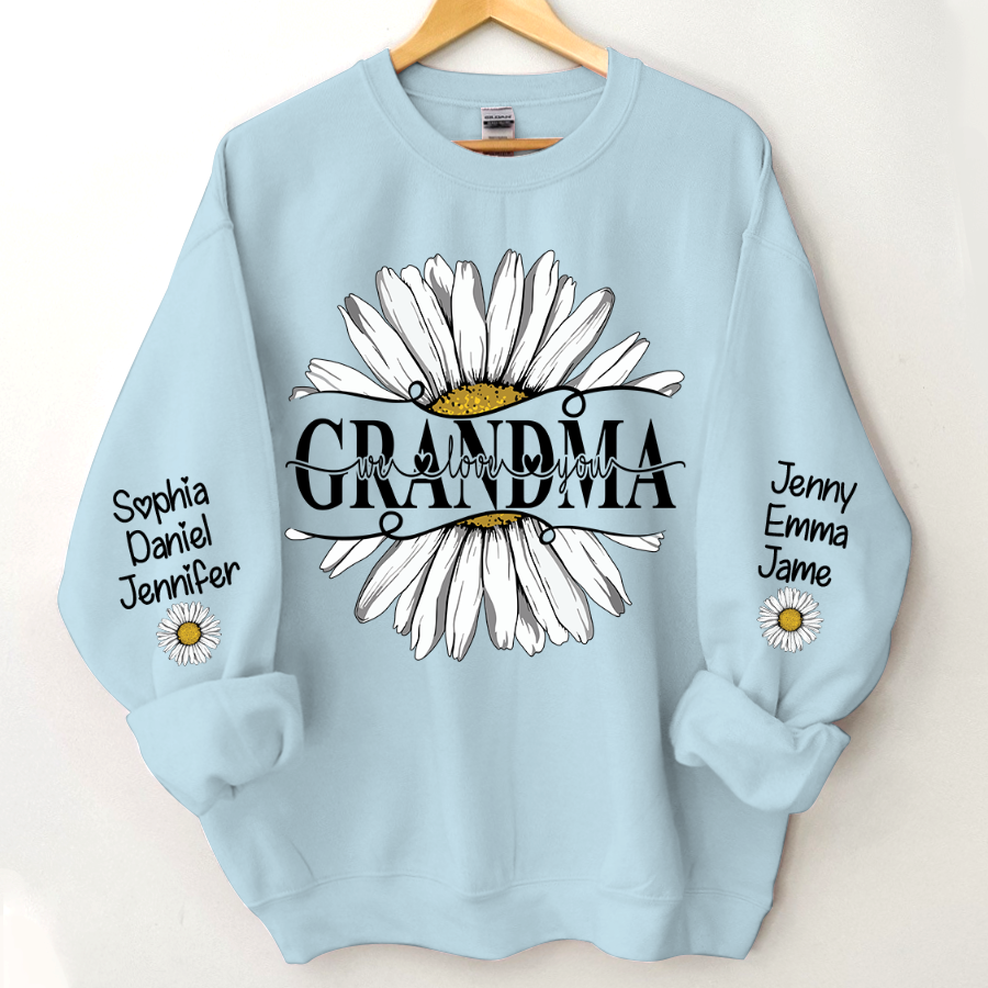 Lofaris Daisy Grandma We Love You Customized Sweatshirt