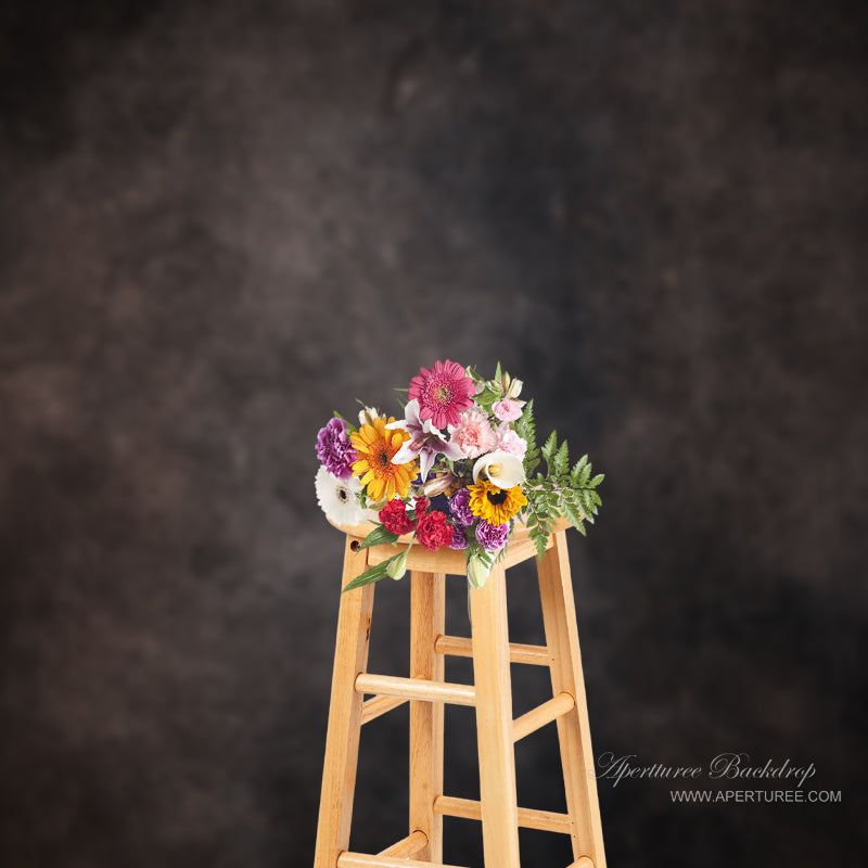 Lofaris Dark Black Abstract Texture Photography Backdrop