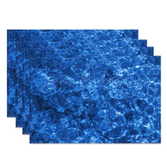 Lofaris Dark Blue Sea Water Cold Dining Set Of 4 Placemats