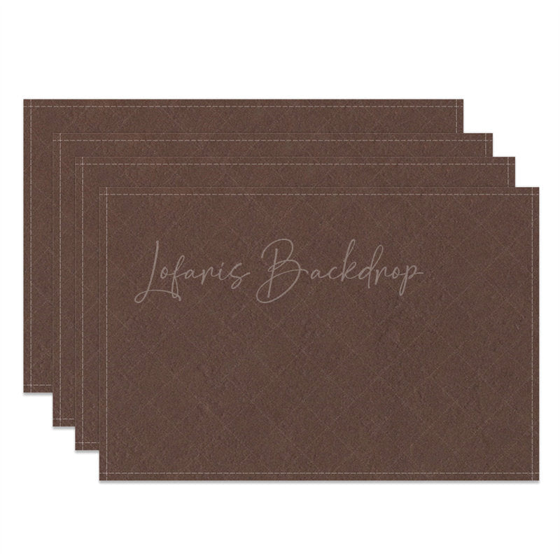 Lofaris Dark Brown Solid Color Simple Set Of 4 Placemats