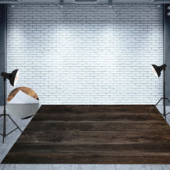 Lofaris Dark Color Baby Photography Wood Floor Backdrop