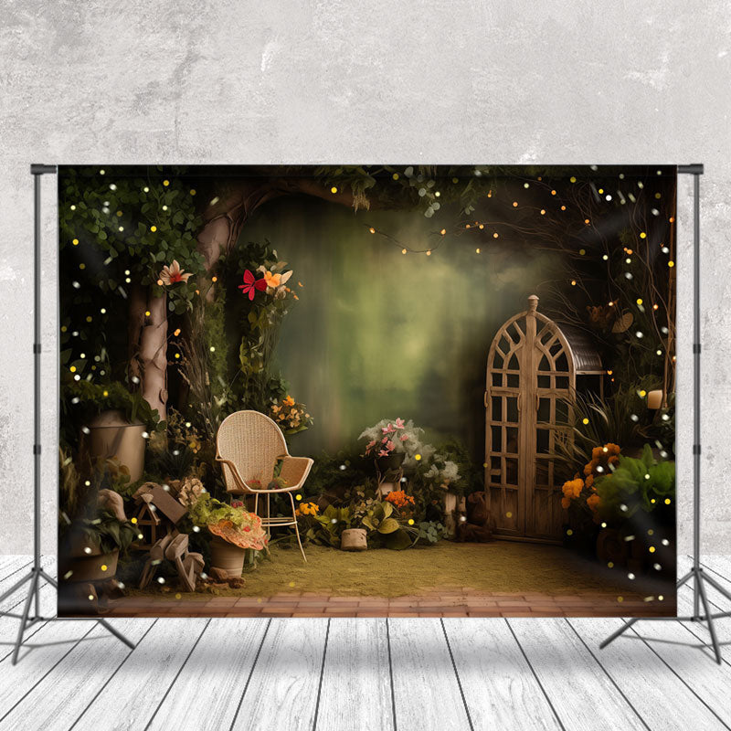 Lofaris Dark Green Vines Floral Wall Photo Spring Backdrop