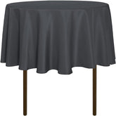 Lofaris Dark Grey 290 GSM Waterproof Polyester Round Tablecloth