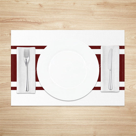 Lofaris Dark Red Formal Modern Dinner Set Of 4 Placemats