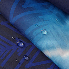 Lofaris Deep Blue Glitter Snowflake Christmas Shower Curtain