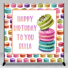 Lofaris Delicious Macaron Dessert Custom Birthday Backdrop