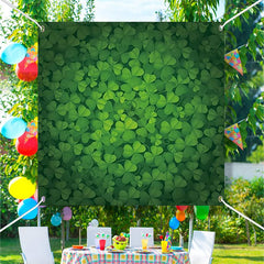 Lofaris Dense Dark Green Clovers St Patricks Day Backdrop