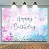 Lofaris Diamonds Sparkle Pink Blue Happy Birthday Backdrop