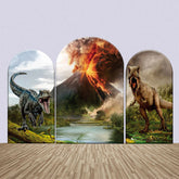 Lofaris Dinosaur Green Trees Wild Volcanic Arch Backdrop Kit