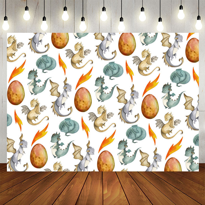 Lofaris Dinosaurs Egg Birthday Party Backdrop For Kids