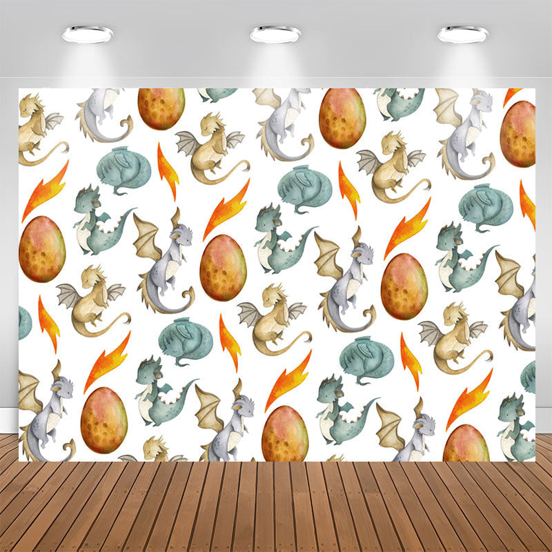 Lofaris Dinosaurs Egg Birthday Party Backdrop For Kids