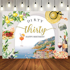 Lofaris Dirty Thirty Rustic Bucolic Plant Birthday Backdrop