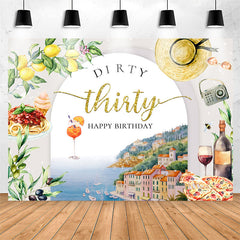 Lofaris Dirty Thirty Rustic Bucolic Plant Birthday Backdrop