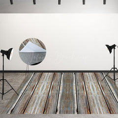 Lofaris Distressed Vertical Texture Wood Floor Backdrop
