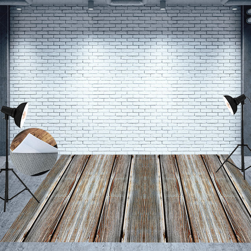 Lofaris Distressed Vertical Texture Wood Floor Backdrop
