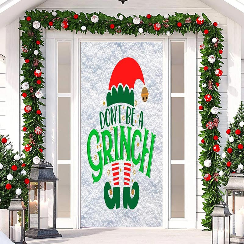 Lofaris Dont Be A Grinch Snowfield Door Cover For Christmas