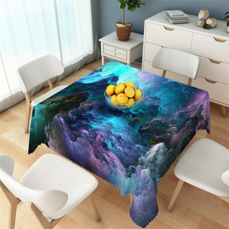 Lofaris Dreamy Purple Black Blue Render Square Tablecloth