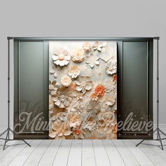 Lofaris Dualtone Muted Flowers Painterly Retro Wall Backdrop