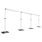 Lofaris Duble Crossbar 10x30FT Adjustable Pipe Drape Backdrop Stand