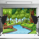 Lofaris Dynamic Spring Forest Stream Photography Backdrop