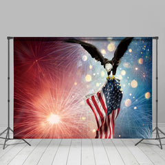 Lofaris Eagle American Flag Bokeh Independence Day Backdrop