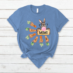 Lofaris Easter Bunny Grandma And Carrot Kids T-Shirt